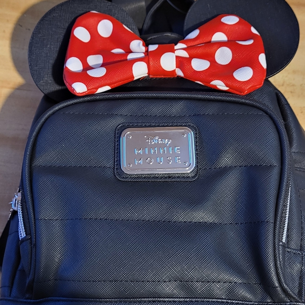 Disney Black Backpack with Red and White Bow - Picture 4 of 4